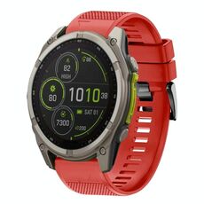 Per Garmin Fenix ​​8 MIP 47mm Quick Release 22mm Cinturino in silicone (rosso)