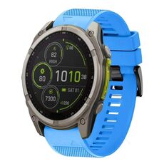 Per Garmin Fenix ​​8 MIP 47mm Quick Release 22mm cinturino in silicone (blu cielo)