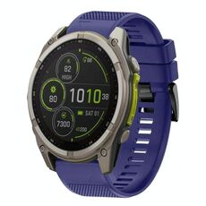Per Garmin Fenix ​​8 MIP 47mm Quick Release 22mm cinturino in silicone (blu notte)