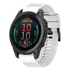 Per Garmin Fenix ​​E 47mm Quick Release 22mm cinturino in silicone (bianco)