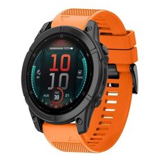 Per Garmin Fenix ​​E 47mm Quick Release 22mm cinturino in silicone (arancione)