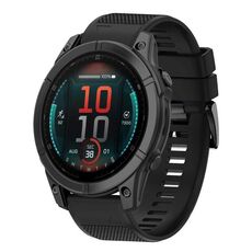 Per Garmin Fenix ​​E 47mm Quick Release 22mm cinturino in silicone (nero)