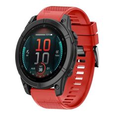 Per Garmin Fenix ​​E 47mm Quick Release 22mm cinturino in silicone (rosso)