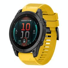 Per Garmin Fenix ​​E 47mm Quick Release 22mm cinturino in silicone (giallo)