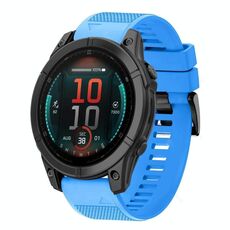Per Garmin Fenix ​​E 47mm Quick Release 22mm cinturino in silicone (blu cielo)
