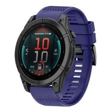Per Garmin Fenix ​​E 47mm Quick Release 22mm cinturino in silicone (blu notte)
