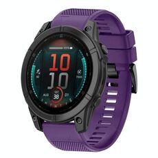 Per Garmin Fenix ​​E 47mm Quick Release 22mm cinturino in silicone (viola)