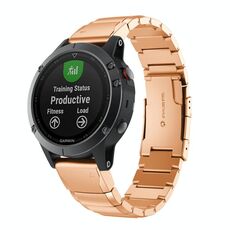 Per Garmin Descent Mk3i 43mm cinturino in acciaio inossidabile tartarugato da 20mm (oro rosa)