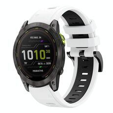 Per Garmin Enduro 3 Sports Cinturino in silicone bicolore da 26 mm (bianco + retro)