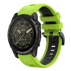 Per Garmin Tactix 7 AMOLED Sports cinturino in silicone bicolore da 26 mm (lime+nero)