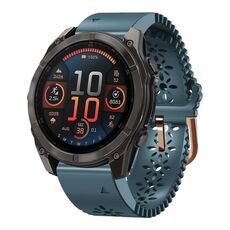Per Garmin Fenix ​​8 AMOLED 43mm Cinturino in silicone traspirante da 20mm (Lake Blue)