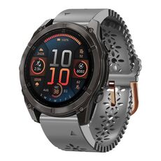 Per Garmin Fenix ​​8 AMOLED 43mm Cinturino in silicone traspirante da 20mm (grigio)