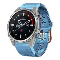 Per Garmin Descent Mk3 43mm Cinturino in silicone traspirante da 20mm (azzurro chiaro)