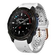 Per Garmin Descent Mk3i 43mm Cinturino in silicone traspirante da 20mm (bianco)