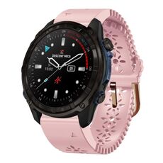Per Garmin Descent Mk3i 43mm Cinturino in silicone traspirante da 20mm (rosa)