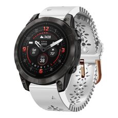Per Garmin Epix Pro 42mm Cinturino in silicone traspirante da 20mm (bianco)