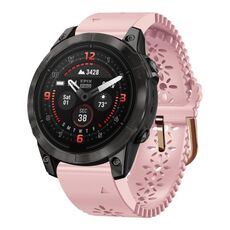 Per Garmin Epix Pro 42mm Cinturino in silicone traspirante da 20mm (rosa)