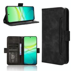 Per vivo Y58 5G Custodia in pelle con slot per schede e texture in vitello (nero)