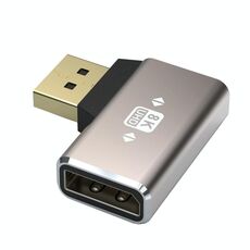 Convertitore adattatore Displayport maschio a Displayport femmina 8K 60Hz PD1.4, angolo: destro