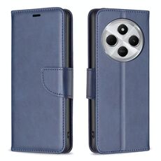 Per Redmi 14C 4G Custodia per telefono in pelle a conchiglia con texture in pelle di agnello di colore puro (blu)