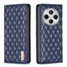 Per Redmi 14C 4G Custodia a Flip in Pelle Magnetica con Reticolo di Diamante (Blu)