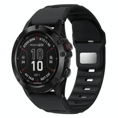 Per Garmin Fenix ​​7X / 7X Pro cinturino in silicone a sgancio rapido stile ruvido (nero)