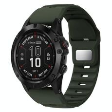 Per Garmin Fenix ​​7X / 7X Pro Rough Style cinturino in silicone a sgancio rapido (verde militare)