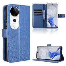 Per vivo S19 Pro 5G / V40 5G Custodia per telefono in pelle con trama a diamante (blu)