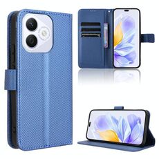 Per Honor X60i 5G Custodia in pelle con texture a diamante (blu)