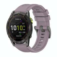 Per Garmin Enduro 3 Pure Color Steel Buckle 26mm Cinturino in silicone (Roland Purple)