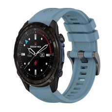 Per Garmin Descent Mk3i 51mm Pure Color Fibbia in acciaio 26mm Cinturino in silicone (Rock Cyan)