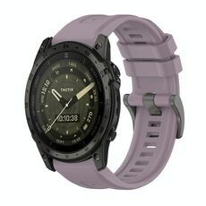 Per Garmin Tactix 7 AMOLED Pure Color Fibbia in acciaio Cinturino in silicone da 26 mm (Roland Purple)