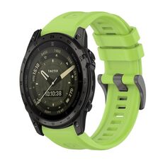Per Garmin Tactix 7 AMOLED Pure Color Fibbia in acciaio Cinturino in silicone da 26 mm (lime)