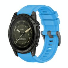 Per Garmin Tactix 7 AMOLED Pure Color Fibbia in acciaio Cinturino in silicone da 26 mm (blu cielo)