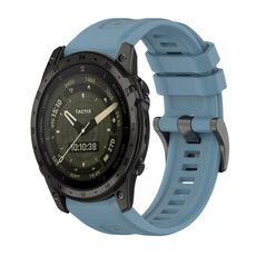 Per Garmin Tactix 7 AMOLED Pure Color Fibbia in acciaio Cinturino in silicone da 26 mm (Rock Cyan)