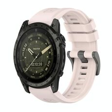 Per Garmin Tactix 7 AMOLED Pure Color Fibbia in acciaio Cinturino in silicone da 26 mm (rosa)