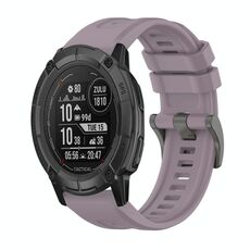 Per Garmin Instinct 2X Solar Pure Color Fibbia in acciaio Cinturino in silicone da 26 mm (Roland Purple)