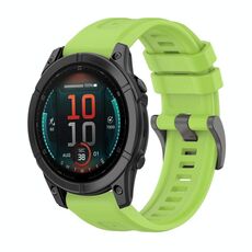Per Garmin Fenix ​​E 47mm Pure Color Steel Buckle 22mm Cinturino in silicone (Lime)