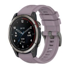 Per Garmin Quatix 7 Pro Pure Color Steel Buckle 22mm Cinturino in silicone (Roland Purple)