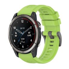 Per Garmin Quatix 7 Pro Pure Color Steel Buckle 22mm Cinturino in silicone (Lime)