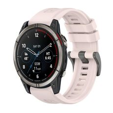 Per Garmin Quatix 7 Pro Pure Color Steel Buckle 22mm Cinturino in silicone (rosa)