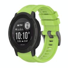 Per Garmin Instinct 2 Solar Pure Color Steel Buckle 22mm Cinturino in silicone (Lime)