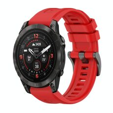 Per Garmin Epix Pro 47mm Pure Color Steel Buckle 22mm Cinturino in silicone (rosso)