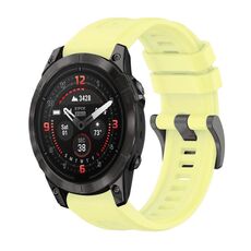 Per Garmin Epix Pro 47mm Pure Color Steel Buckle 22mm Cinturino in silicone (giallo)