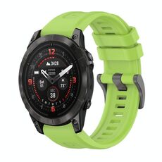 Per Garmin Epix Pro 47mm Pure Color Fibbia in acciaio 22mm Cinturino in silicone (Lime)