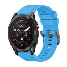 Per Garmin Epix Pro 47mm Pure Color Steel Buckle 22mm Cinturino in silicone (azzurro cielo)