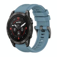 Per Garmin Epix Pro 47mm Pure Color Fibbia in acciaio 22mm Cinturino in silicone (Rock Cyan)
