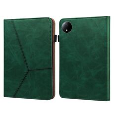 Per Xiaomi Redmi Pad SE 8.7 Custodia per tablet in pelle goffrata a strisce di colore solido (verde)