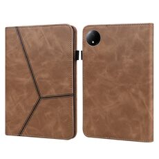 Per Xiaomi Redmi Pad SE 8.7 Custodia per tablet in pelle goffrata a strisce colorate (marrone)