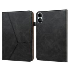 Per Xiaomi Poco Pad 12.1 Custodia per tablet in pelle goffrata a strisce colorate (nero)